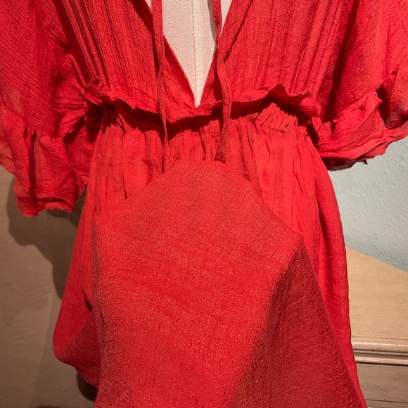 COPY - Charlie Charlie Charlotte women’s red maxi boho beach dress Size Medium - Picture 15 of 15